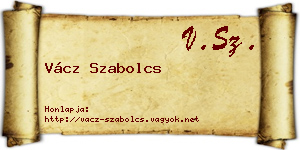 Vácz Szabolcs névjegykártya