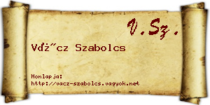 Vácz Szabolcs névjegykártya