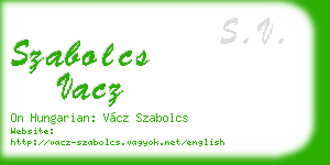 szabolcs vacz business card