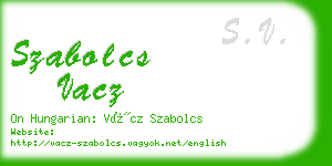 szabolcs vacz business card